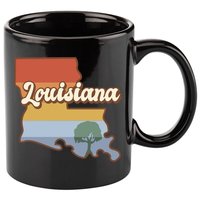 Retro Louisiana 11oz C Handle Ceramic Mug