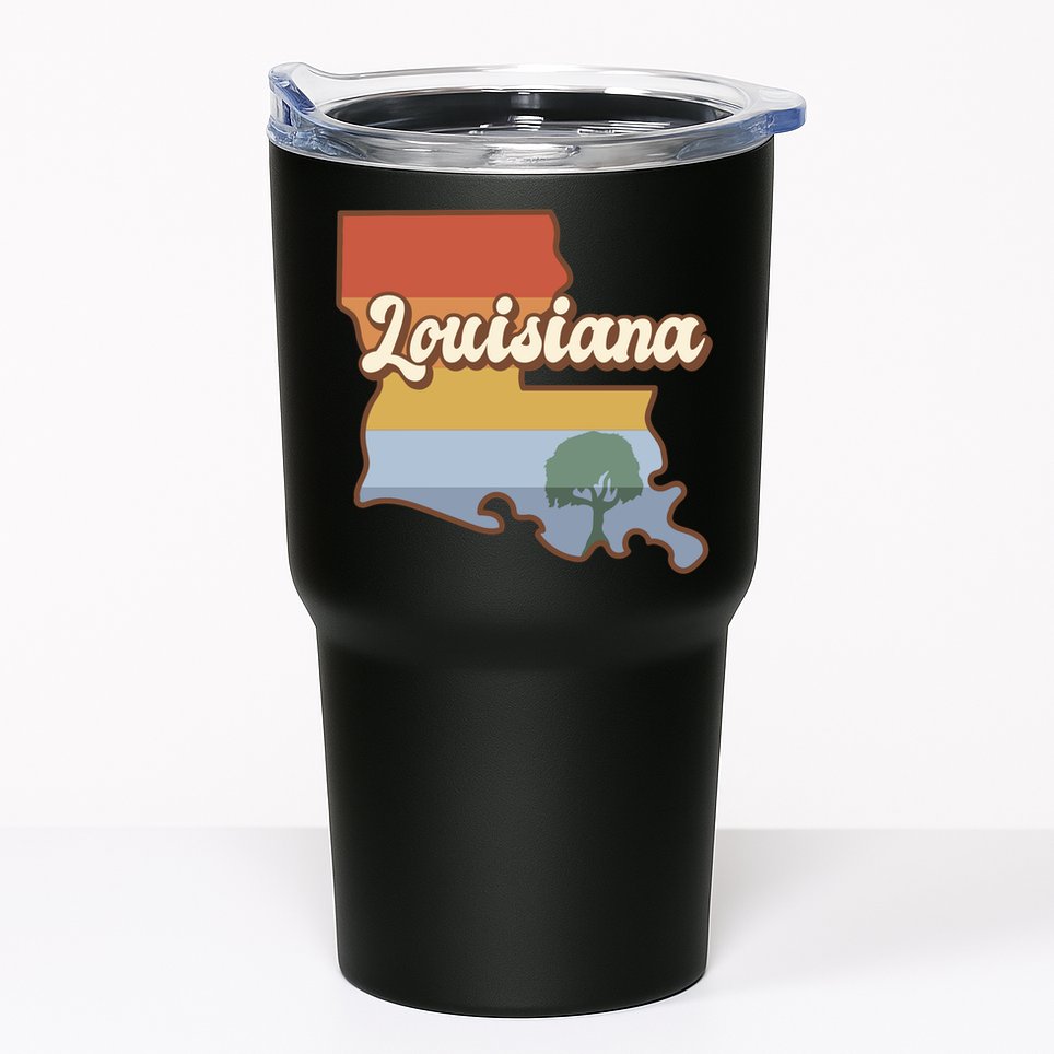 Retro Louisiana Tumbler