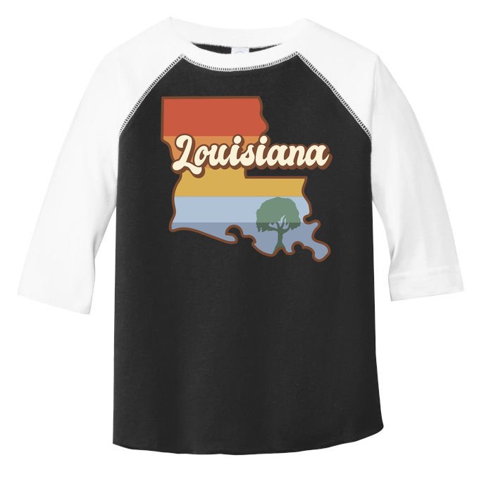 Retro Louisiana Toddler Fine Jersey T-Shirt