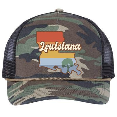 Retro Louisiana Retro Rope Trucker Hat Cap