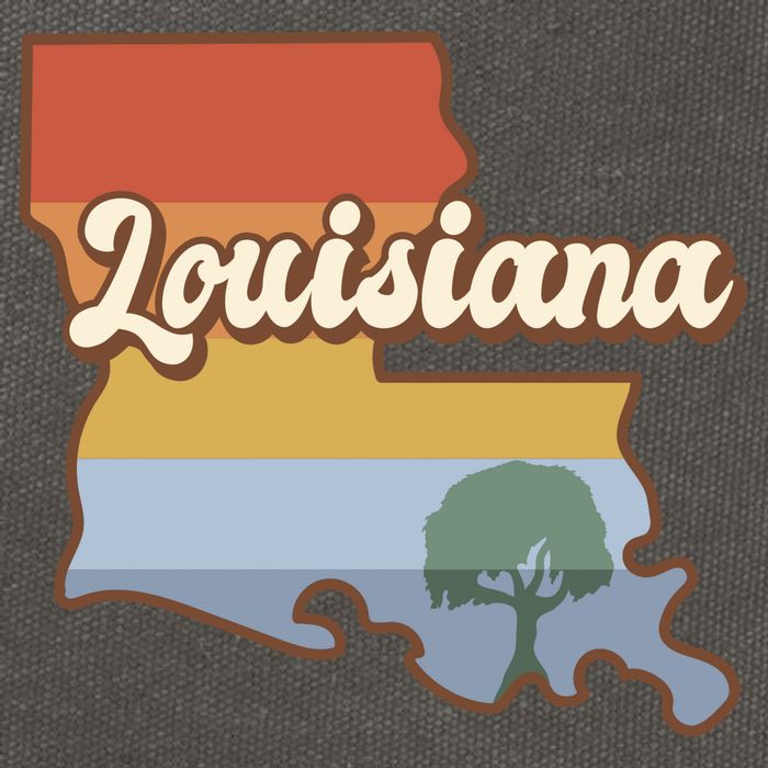 Retro Louisiana Cotton Canvas Backpack