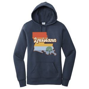 Retro Louisiana Women's Pullover Hoodie