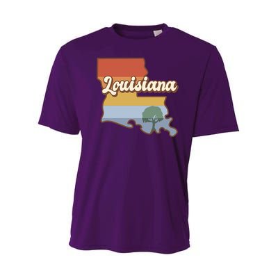 Retro Louisiana Youth Performance Sprint T-Shirt