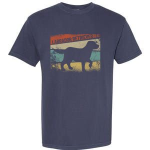 Retro Labrador Retriever Dog Breed Silhouette Lab Garment-Dyed Heavyweight T-Shirt