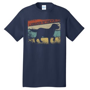 Retro Labrador Retriever Dog Breed Silhouette Lab Tall T-Shirt