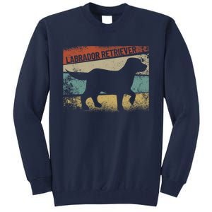 Retro Labrador Retriever Dog Breed Silhouette Lab Tall Sweatshirt