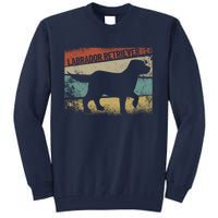 Retro Labrador Retriever Dog Breed Silhouette Lab Tall Sweatshirt