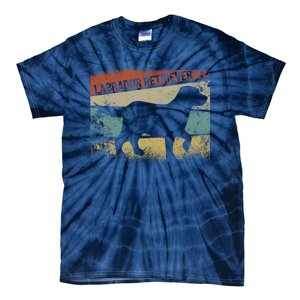 Retro Labrador Retriever Dog Breed Silhouette Lab Tie-Dye T-Shirt