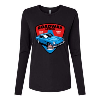 Roadway Legend Womens Cotton Relaxed Long Sleeve T-Shirt