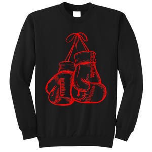 Retro Love Red Boxing Gloves Gifts Boxer Gift TShirt Tall Sweatshirt