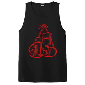 Retro Love Red Boxing Gloves Gifts Boxer Gift TShirt PosiCharge Competitor Tank