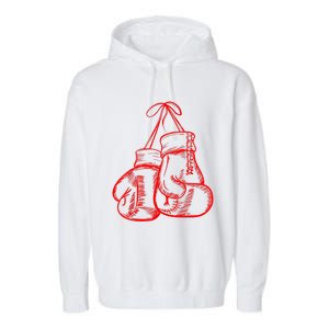 Retro Love Red Boxing Gloves Gifts Boxer Gift TShirt Garment-Dyed Fleece Hoodie