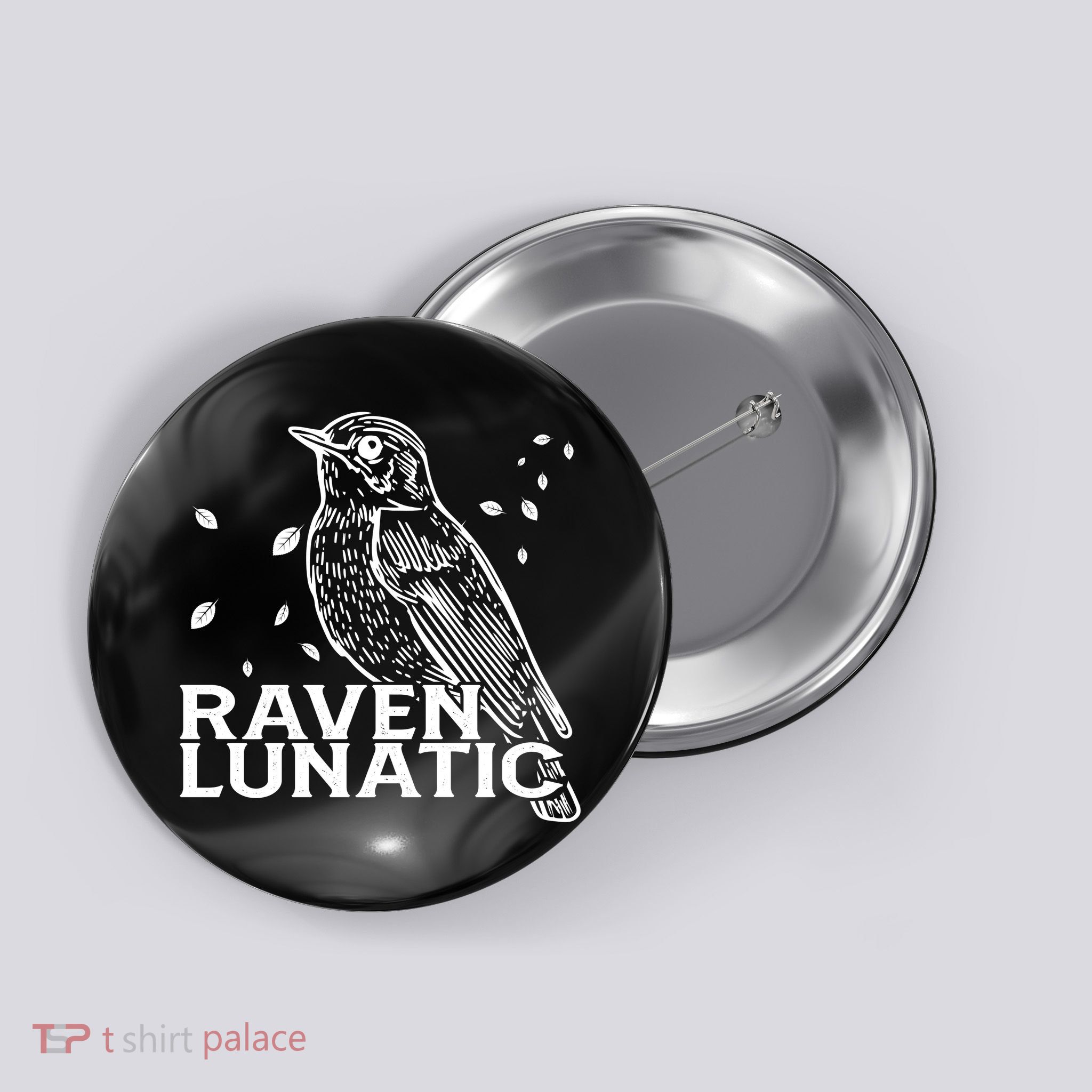 Raven Lunatic Button