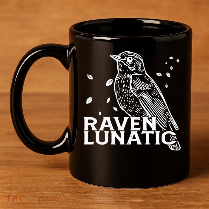 Raven Lunatic 11oz C Handle Ceramic Mug