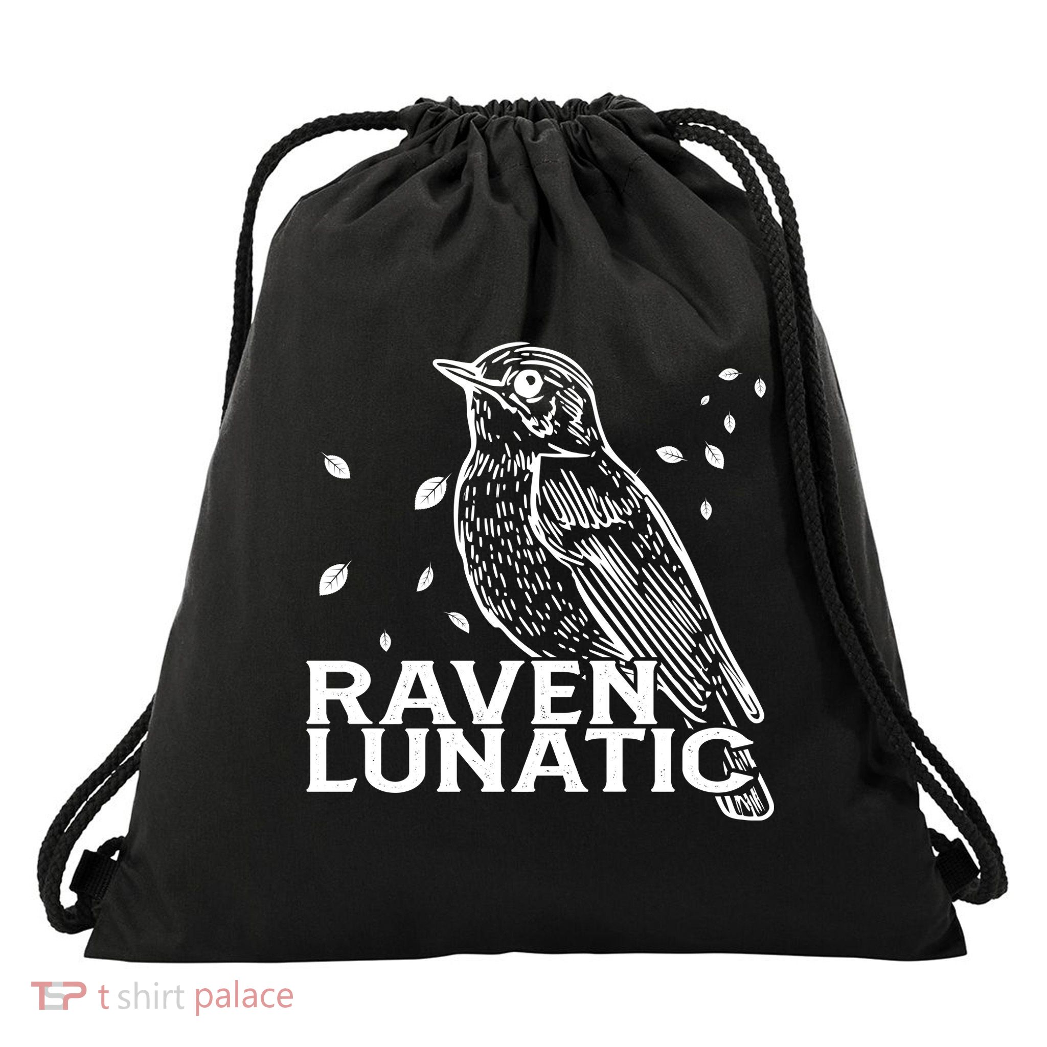 Raven Lunatic Drawstring Bag