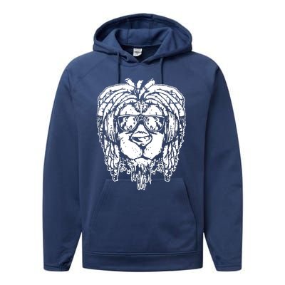 Rasta Lion Performance Fleece Hoodie