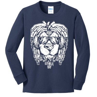 Rasta Lion Kids Long Sleeve Shirt