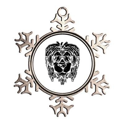 Rasta Lion Metallic Star Ornament