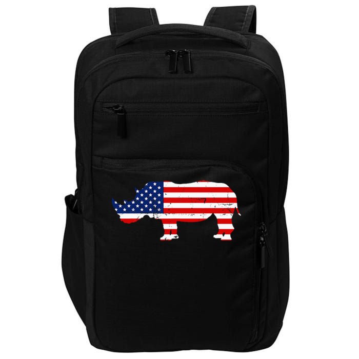 Rhino Lover Rhinoceros Horn Safari Wildlife Independence Day Impact Tech Backpack