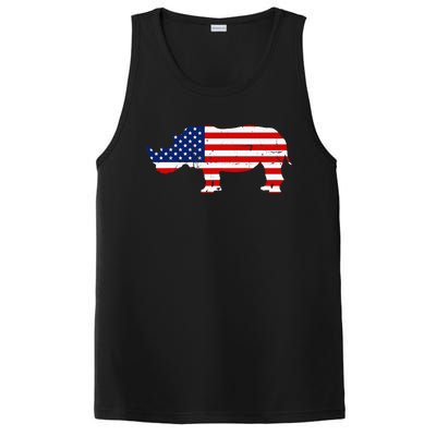 Rhino Lover Rhinoceros Horn Safari Wildlife Independence Day PosiCharge Competitor Tank