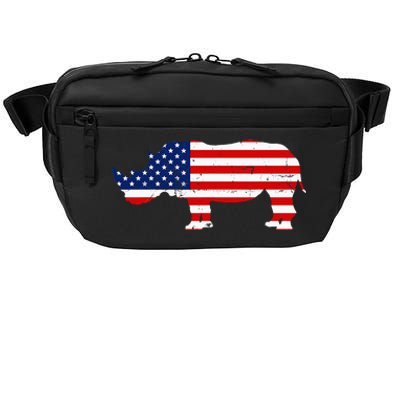 Rhino Lover Rhinoceros Horn Safari Wildlife Independence Day Crossbody Pack