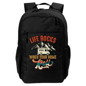 Retro Life Rocks When Your Home Roll RV Camping Lover Gift Daily Commute Backpack