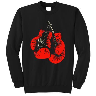 Retro Love Red Boxing Gloves Boxer Funny Boxing Lovers Sweatshirt