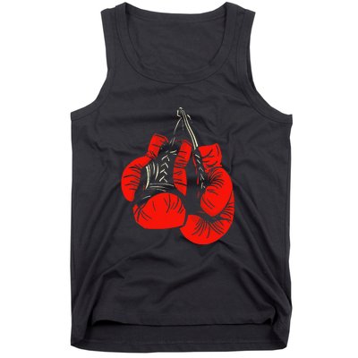 Retro Love Red Boxing Gloves Boxer Funny Boxing Lovers Tank Top