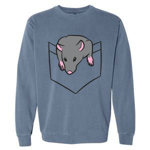 Rat Lover Rat In A Pocket Garment-Dyed Sweatshirt