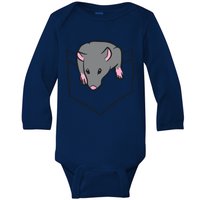 Rat Lover Rat In A Pocket Baby Long Sleeve Bodysuit