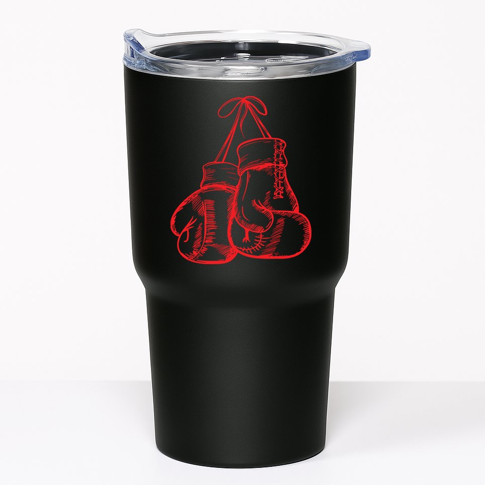 Retro Love Red Boxing Gloves Gifts Boxer Tumbler
