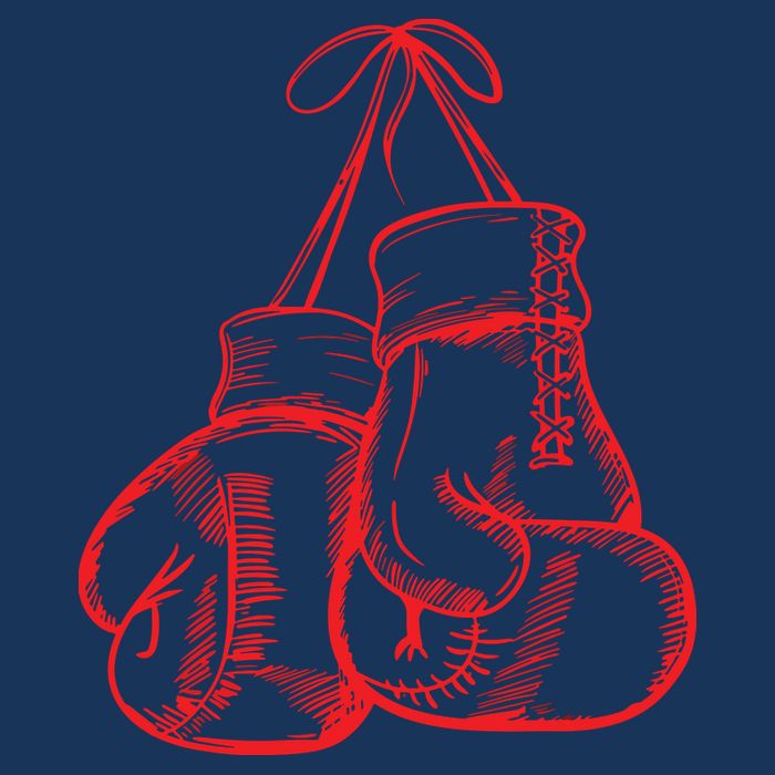 Retro Love Red Boxing Gloves Gifts Boxer 7 Panel Mesh Trucker Snapback Hat