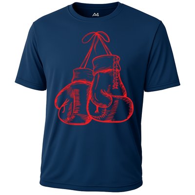 Retro Love Red Boxing Gloves Gifts Boxer Performance Shirt
