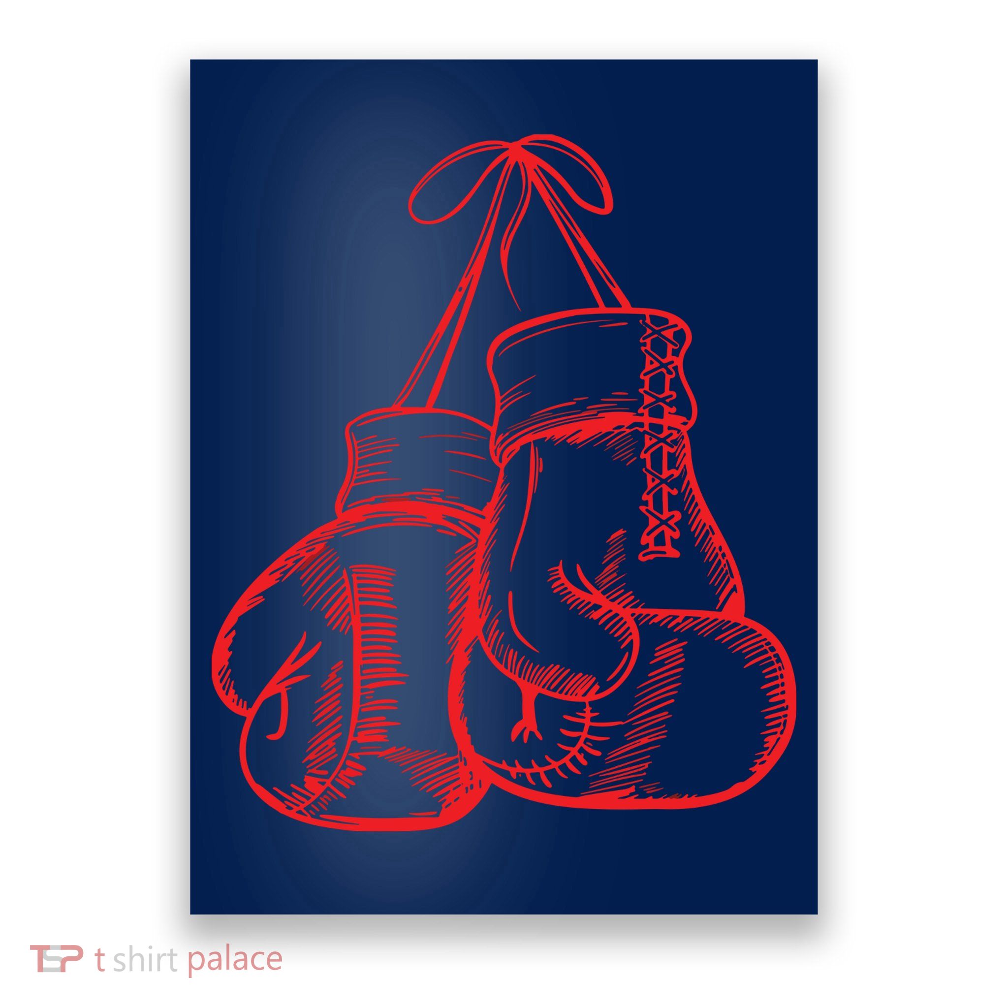 Retro Love Red Boxing Gloves Gifts Boxer Poster