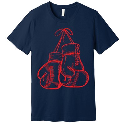 Retro Love Red Boxing Gloves Gifts Boxer Premium T-Shirt