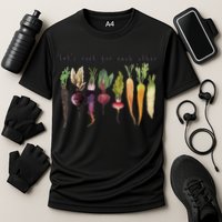 Retro Let's Root For Each Other Cute Veggie Funny Vegan Performance Shirt