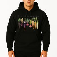 Retro Let's Root For Each Other Cute Veggie Funny Vegan Hoodie