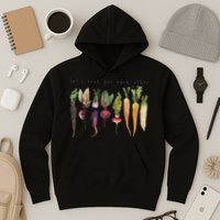 Retro Let's Root For Each Other Cute Veggie Funny Vegan Hoodie