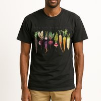 Retro Let's Root For Each Other Cute Veggie Funny Vegan Tall T-Shirt