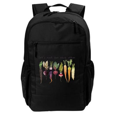 Retro Let's Root For Each Other Cute Veggie Funny Vegan Backpack