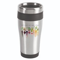 Retro Let's Root For Each Other Cute Veggie Funny Vegan 16oz Travel Tumbler