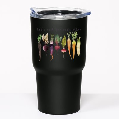 Retro Let's Root For Each Other Cute Veggie Funny Vegan Tumbler