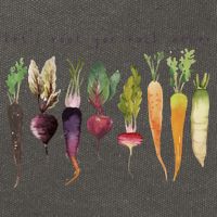 Retro Let's Root For Each Other Cute Veggie Funny Vegan Cotton Canvas Backpack