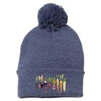 Retro Let's Root For Each Other Cute Veggie Funny Vegan Pom Pom 12in Knit Beanie