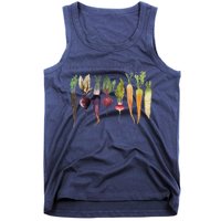 Retro Let's Root For Each Other Cute Veggie Funny Vegan Tank Top