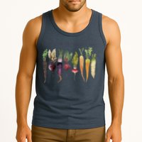 Retro Let's Root For Each Other Cute Veggie Funny Vegan Tank Top