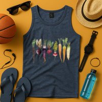 Retro Let's Root For Each Other Cute Veggie Funny Vegan Tank Top