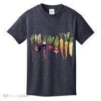 Retro Let's Root For Each Other Cute Veggie Funny Vegan Kids T-Shirt