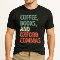 Reading Lover Reader Gift Coffee Books And Oxford Commas Cool Gift Cooling Performance Crew T-Shirt
