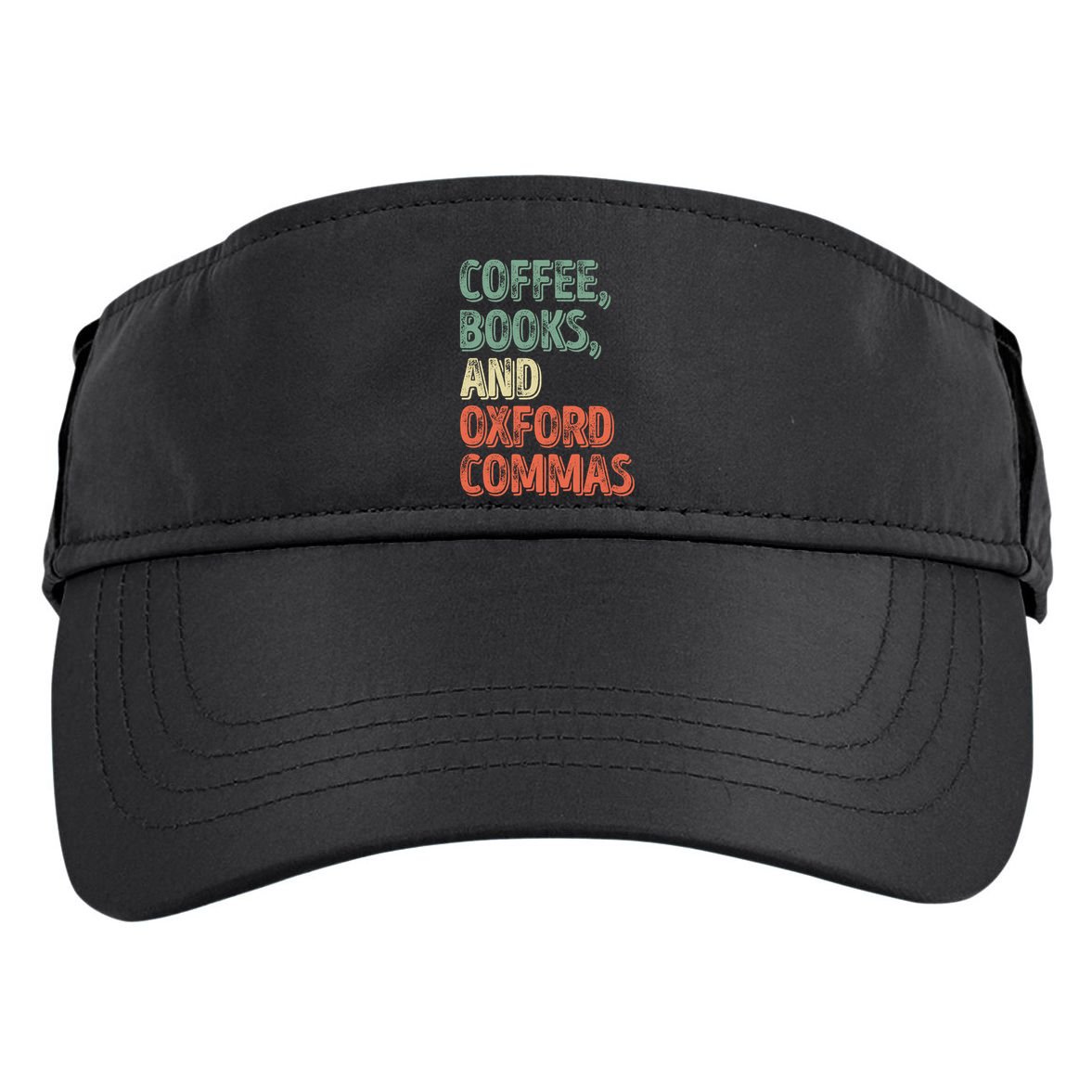 Reading Lover Reader Gift Coffee Books And Oxford Commas Cool Gift Adult Drive Performance Visor